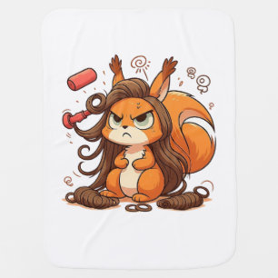 Glamorous Squirrel Hair Day Baby Blanket