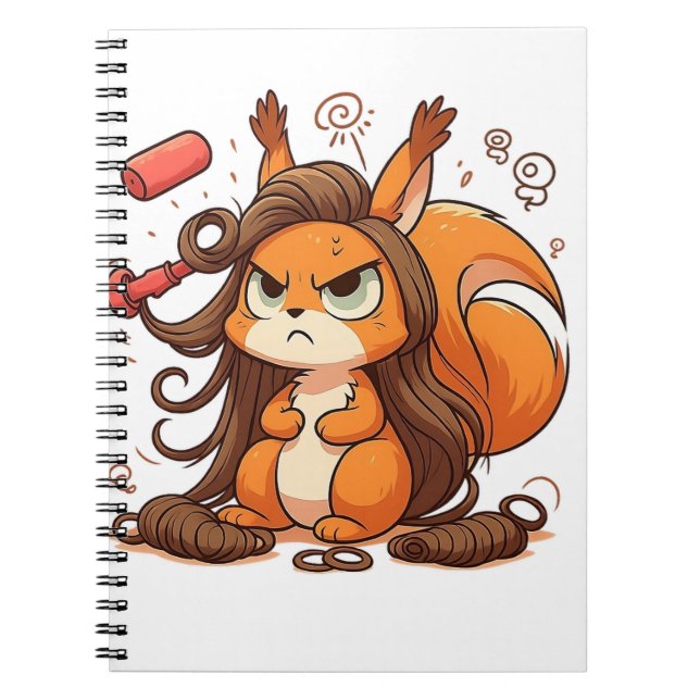 Glamorous Squirrel Hair Day Notebook (Front)