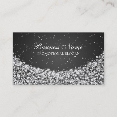 Glamorous Star Sparkle Black Business Card Templates