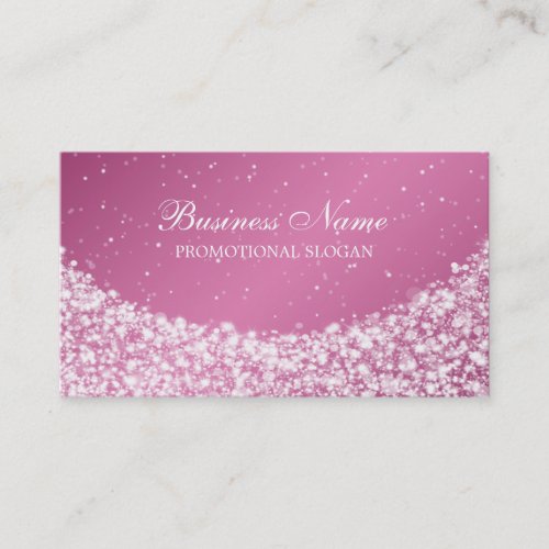 Glamorous Star Sparkle Pink Business Card