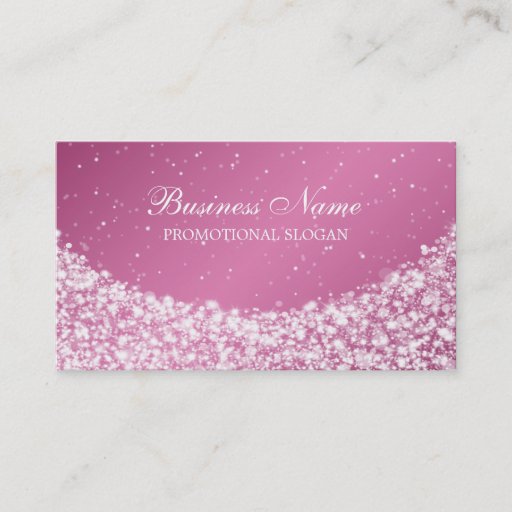 Customizable Glamorous Star Sparkle Pink Business Card