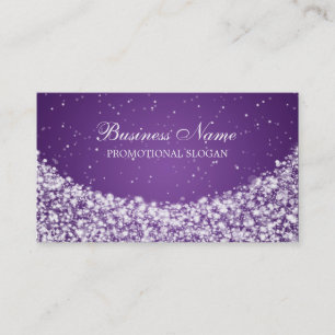 Glamorous Star Sparkle Purple Business Card