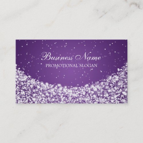 Glamorous Star Sparkle Purple Business Card