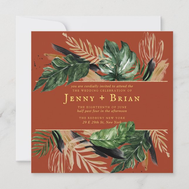 Glamorous Summer Greenery | Boho Botanical Wedding (Front)