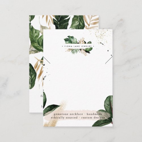 Glamorous Summer Greenery  Necklace Display Card