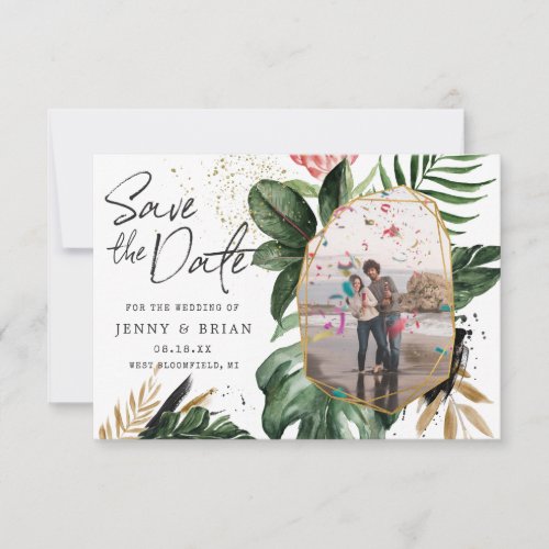 Glamorous Summer Greenery  Photo Save the Date