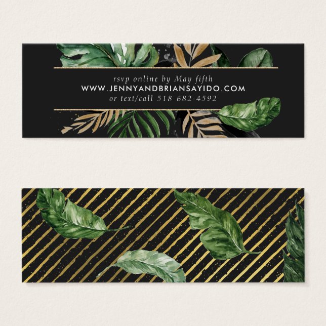 Glamorous Summer Greenery | Wedding Website RSVP (Front & Back)