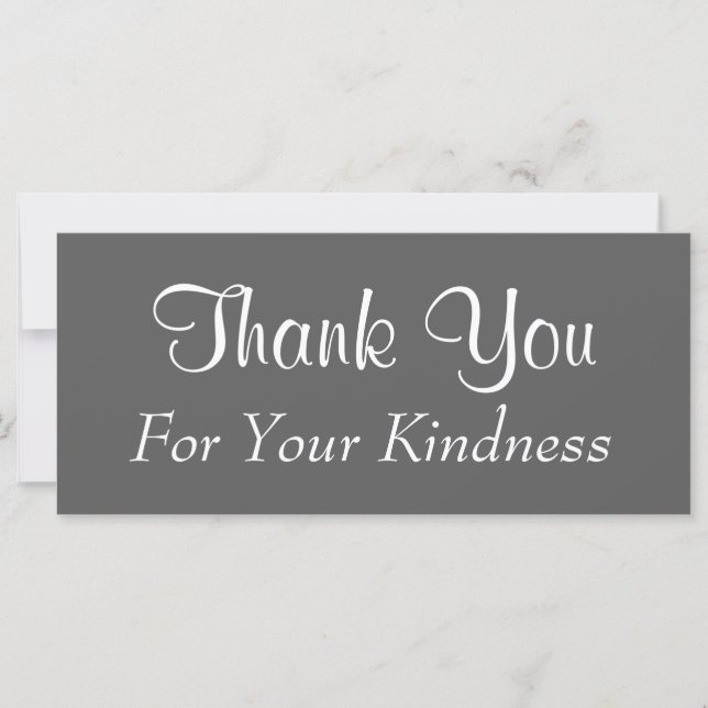 Glamorous "Thank You For Your Kindness" Card (Front)