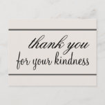 [ Thumbnail: Glamorous "Thank You For Your Kindness" Postcard ]