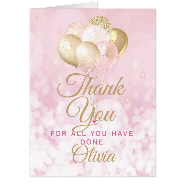 Glamorous Thank You Retirement Jumbo Card (Front)