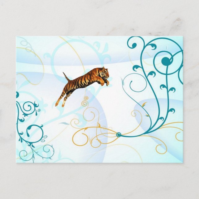 Glamorous tiger postcard (Front)