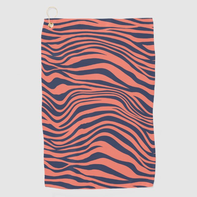 Glamorous Tiger Stripes Animal Print Golf Towel (Front)