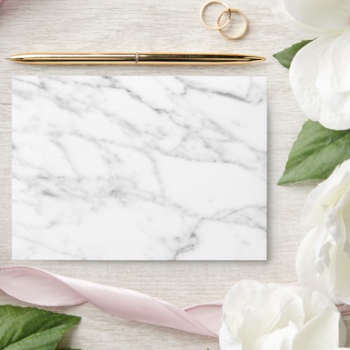 Glamorous wedding white marble stone custom liner envelope
