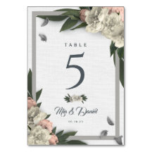 Glamorous White and Peach Floral Peonies
