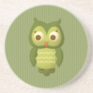Glamorous Wise Owl Sandstone Coaster