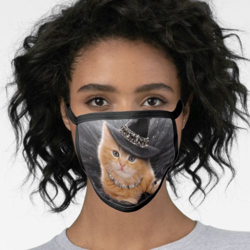 Glamorous Witch Kitten Face Mask