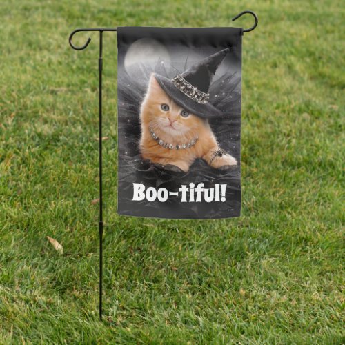 Glamorous Witch Kitten Garden Flag