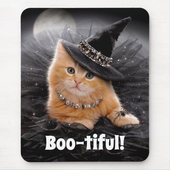 Glamorous Witch Kitten Mouse Pad (Front)