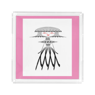 GLAMOROUS WOMAN CARICATURE ACRYLIC TRAY