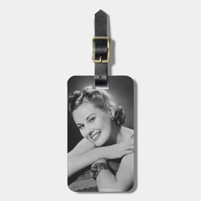 Glamorous Woman Luggage Tag (Front Vertical)