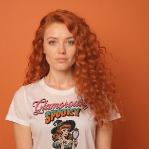 Glamorously Spooky Vintage Witch Halloween Shirt