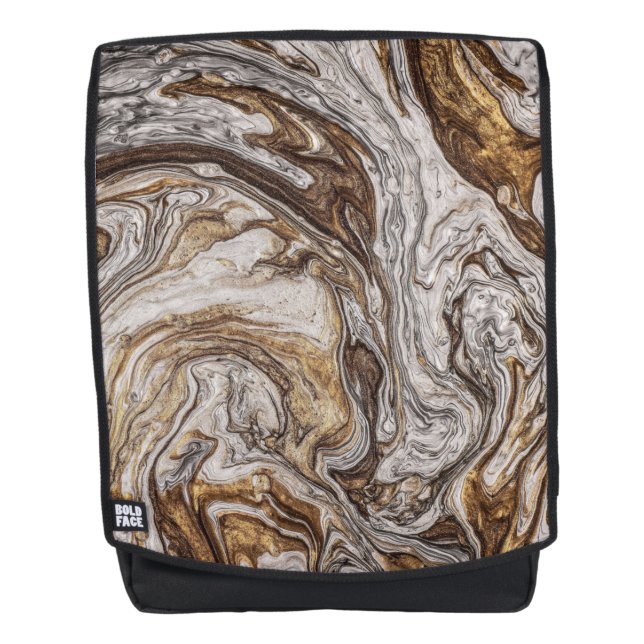 glamour 001 liquid brown colors backpack (Front)