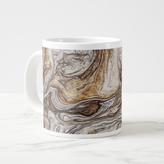 glamour 001 liquid brown colors giant coffee mug (Front Left)