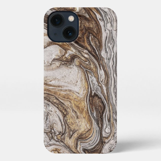 glamour 001 liquid brown colors iPhone case (Back)