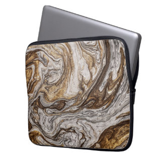 glamour 001 liquid brown colors laptop sleeve