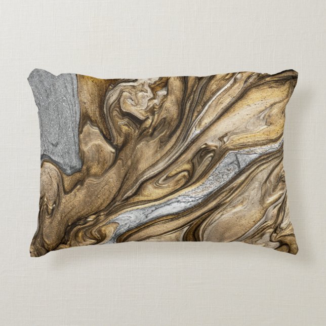 glamour 002 liquid brown colors accent pillow (Front)