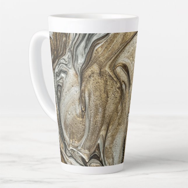 glamour 003 liquid brown colors latte mug (Left Angle)