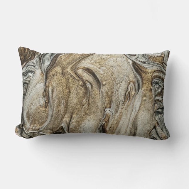 glamour 003 liquid brown colors lumbar pillow (Front)