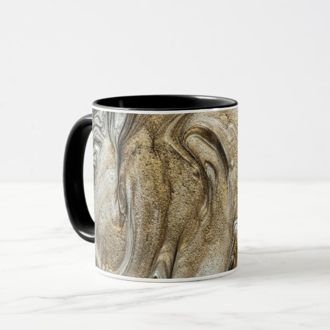 glamour 003 liquid brown colors mug (Front Left)
