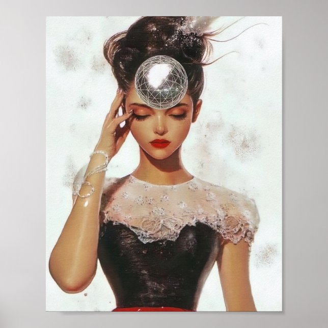 Glamour and Disco Print | Elegant Fashion Art (Front)
