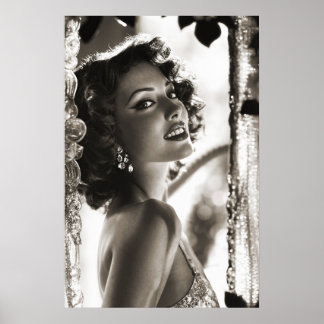 Glamour Art Deco Fashion elegance woman Photo  Poster