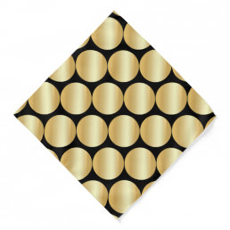 Glamour Black And Gold Dots Trendy Chic Template Bandana
