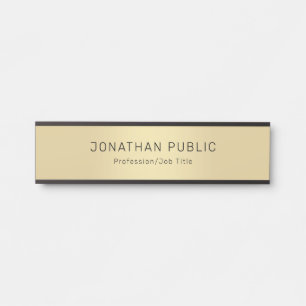 Glamour Black Gold Template Professional Elegant Door Sign