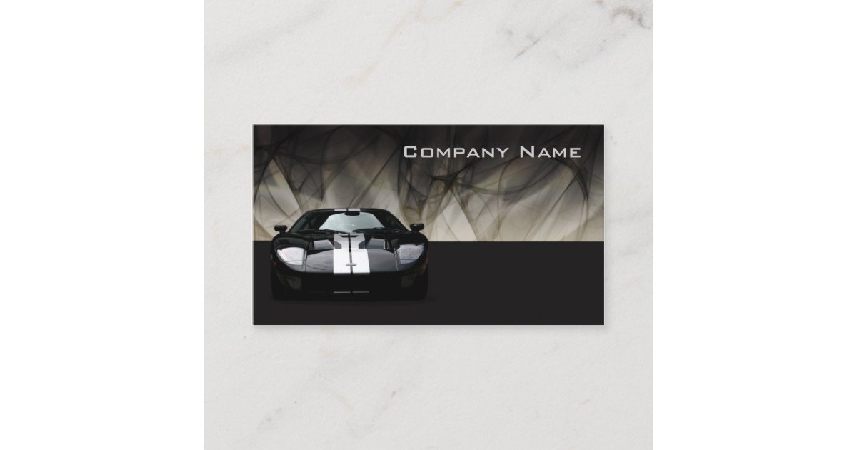 Glamour Black Sports Car Business Card Zazzle
