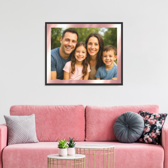 Glamour Blank Rose Gold Background For Your Photo Canvas Print (Insitu(LivingRoom))