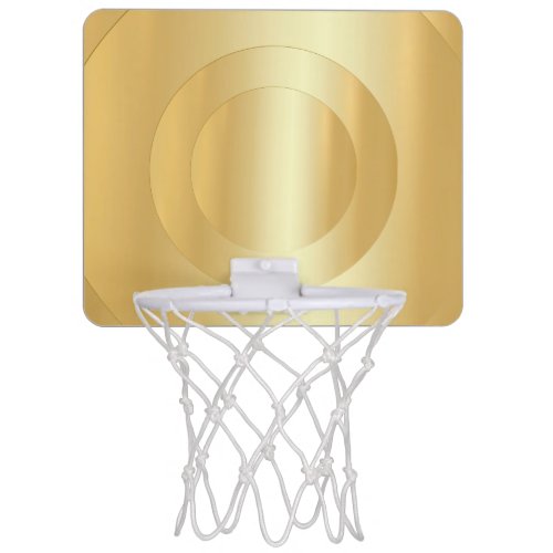 Glamour Blank Template Custom Faux Gold Mini Basketball Hoop