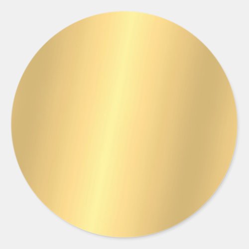 Glamour Blank Template Elegant Faux Gold Creative Classic Round Sticker