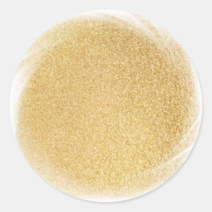 Glamour Blank Template Elegant Faux Gold Glitter Classic Round Sticker