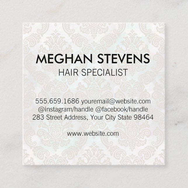 Glamour Bokeh and Glitter Hair and Beauty Appointment Card (Front)