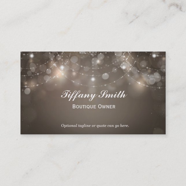 Glamour Boutique Glam Sparkle Chic Business Card (Front)