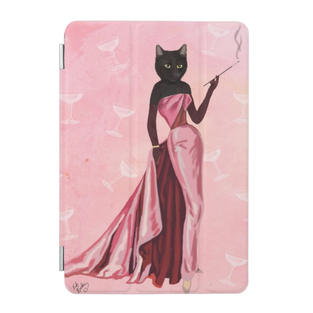 Glamour Cat in Pink iPad Mini Cover (Front)