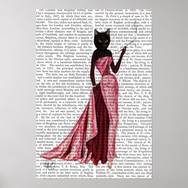 Glamour Cat in Pink Poster (Front)