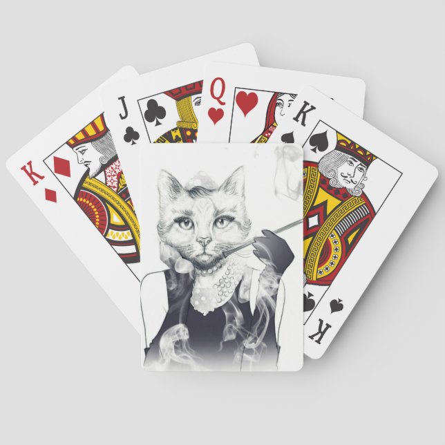 Glamour Cat Poker Cards (Back)