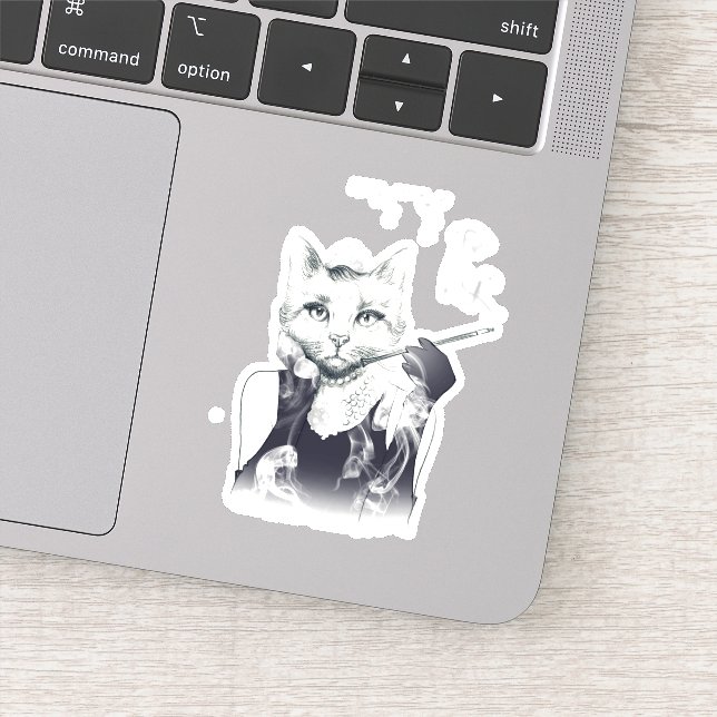 Glamour Cat Sticker (Detail)