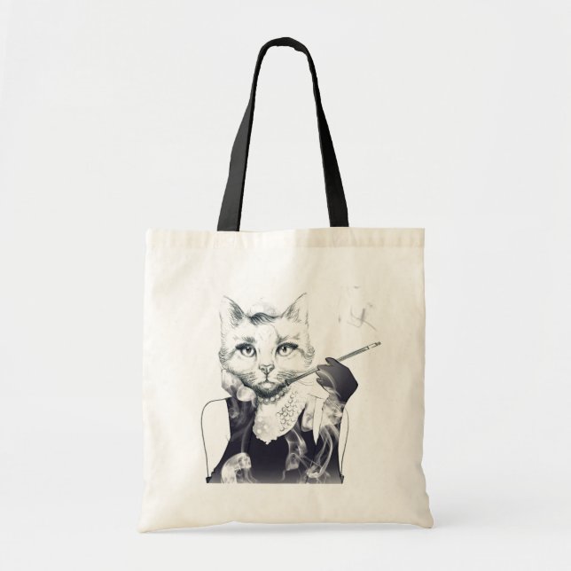 Glamour Cat Tote Bag (Front)