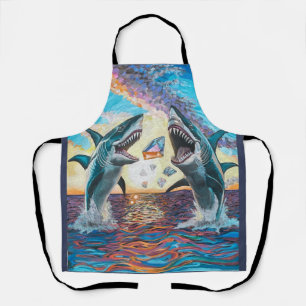 Glamour Chomp-Shark Breaching for Shiny Gems- Apron